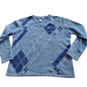 A. Giannetti Cashmere Argyle Sweater Small